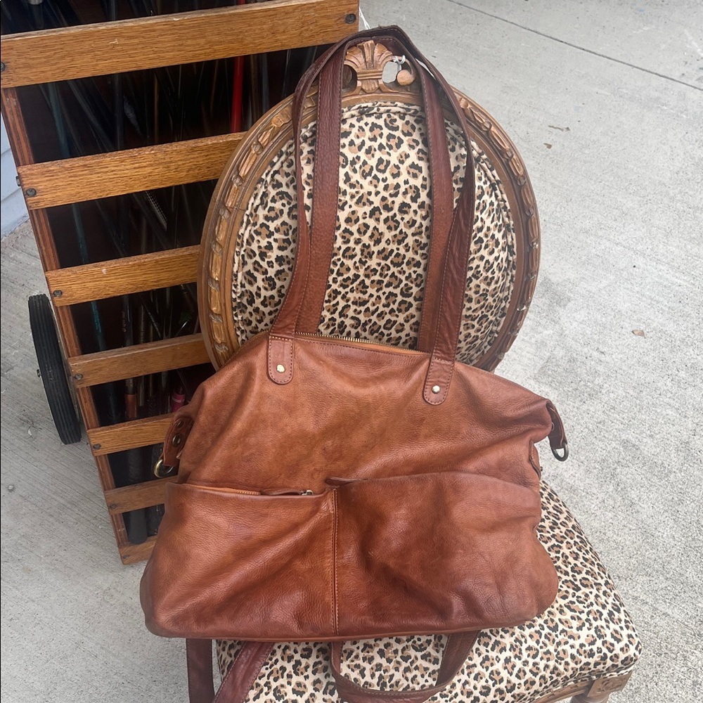 Brown Leather Tote Bag - Picture 1 of 16